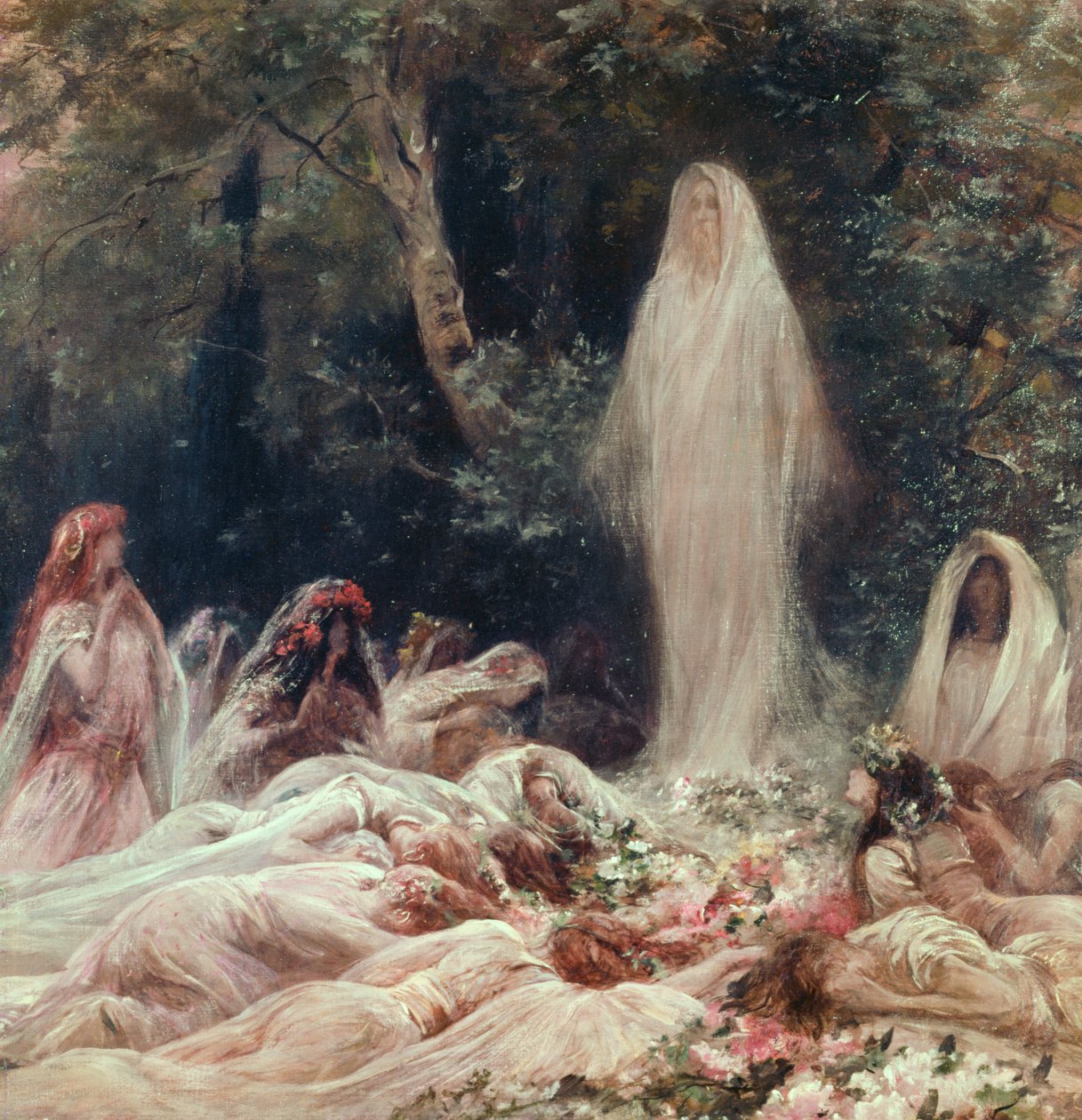 Objawienie, ilustracja do dzieła literackiego Edmonda Rostanda (1868-1918) autorstwa Georges Clairin