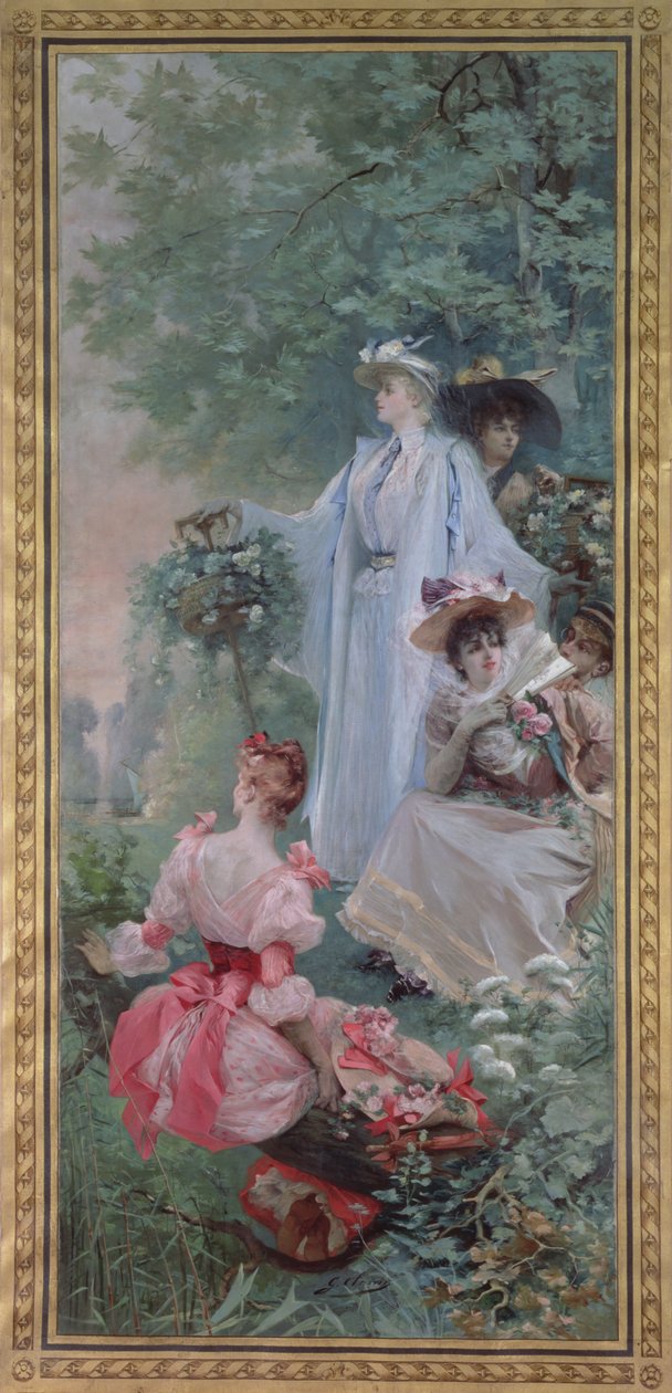 Fete champetre pod Paryżem, 1891 autorstwa Georges Clairin