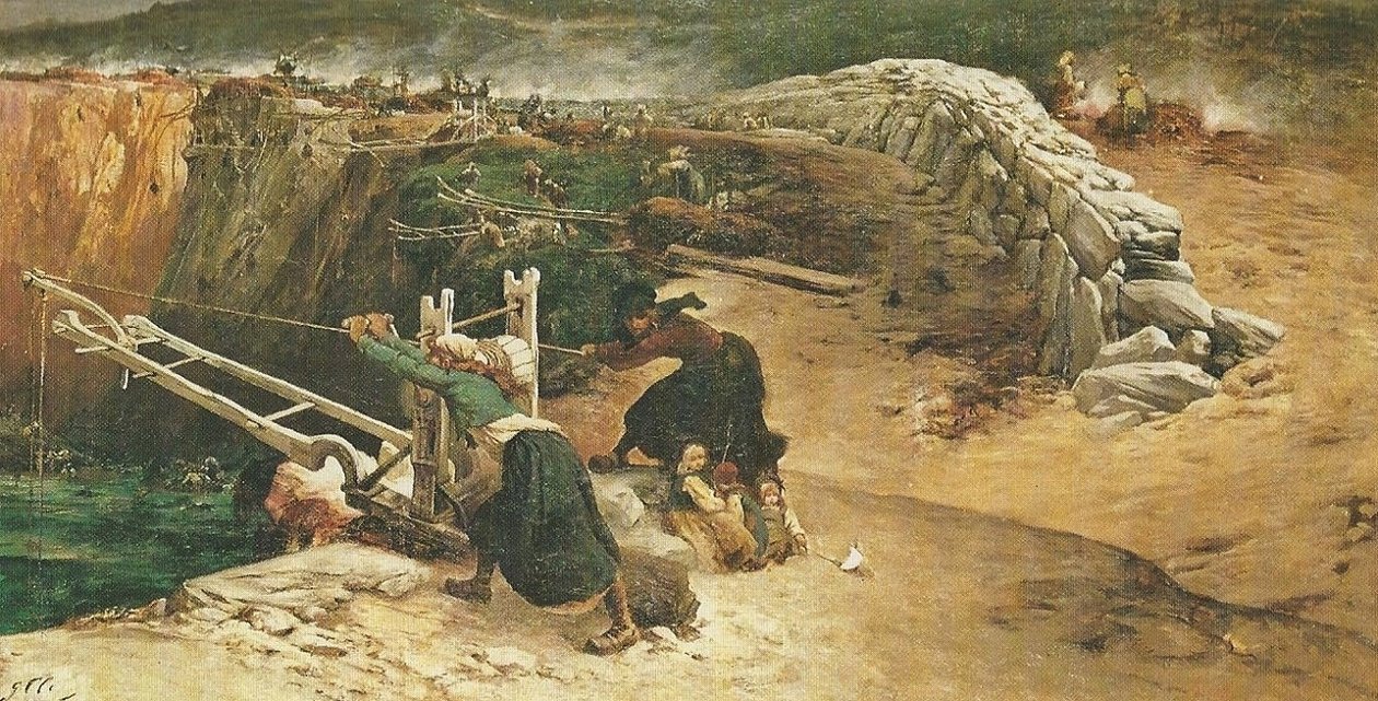 Palenie wodorostów w Pointe du Raz autorstwa Georges Clairin