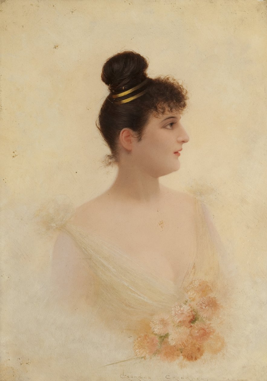 Popiersie dziewczyny autorstwa Georges Croegaert