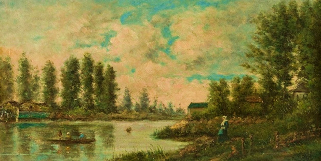 Krajobraz z łodzią autorstwa Georges Diéterle