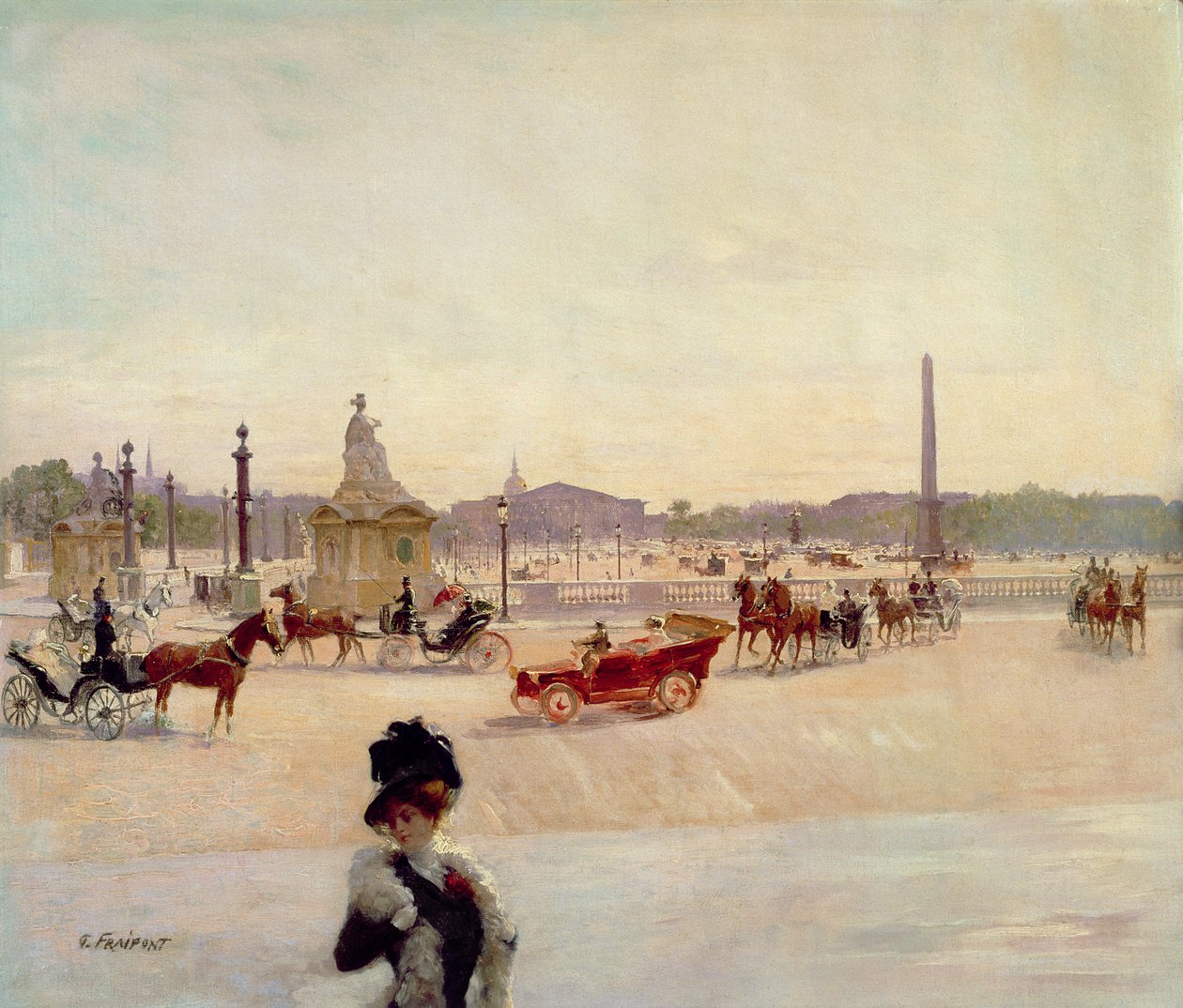 Place de la Concorde, Paryż autorstwa Georges Fraipont