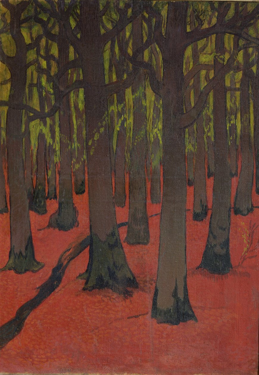 Las z czerwoną ziemią, ok. 1891 autorstwa Georges Lacombe