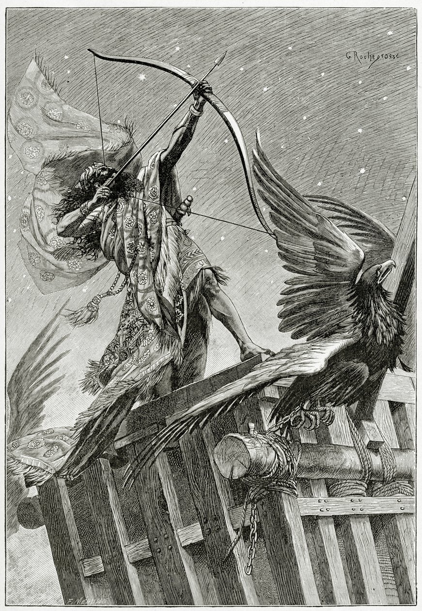 Nemrod, XIX wiek (rycina bw) autorstwa Georges Marie Rochegrosse
