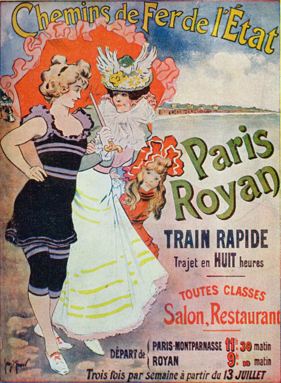 Reklama linii kolejowej Paryż-Royan, ok. 1908 autorstwa Georges Meunier
