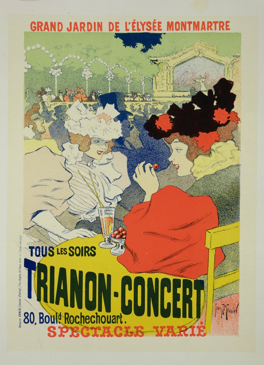 Reprodukcja plakatu reklamującego „Trianon-Koncert”, 1895 autorstwa Georges Meunier