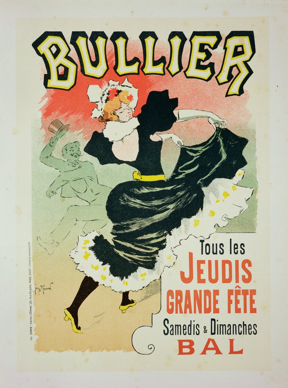 Reprodukcja plakatu reklamującego "Bullier Ball", 1894 (zob. 127103) autorstwa Georges Meunier