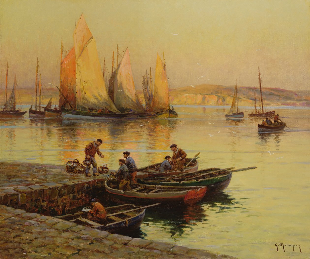 Zachód słońca autorstwa Georges Philibert Charles Maroniez