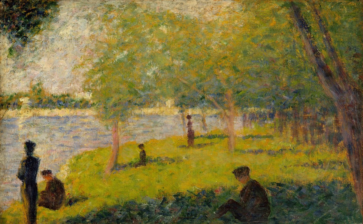 Studium na niedzielę na La Grande Jatte, 1884 (olej na drewnie) autorstwa Georges Seurat