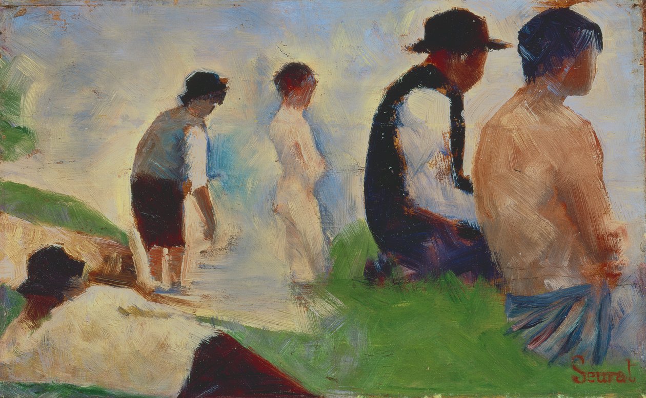Studium dla „Kąpiących się w Asnieres”, 1883-4 (patrz także 2136) autorstwa Georges Seurat