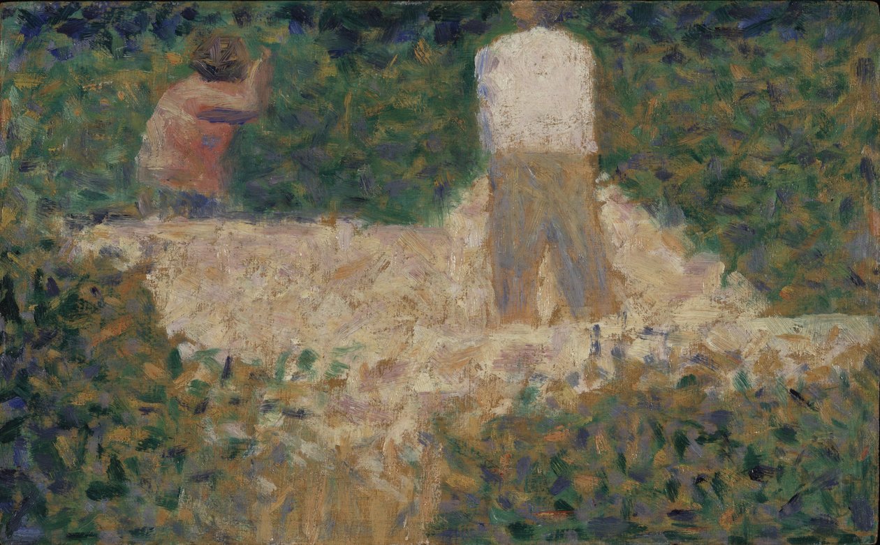 Dwóch łamaczy kamieni, ok. 1881 autorstwa Georges Seurat