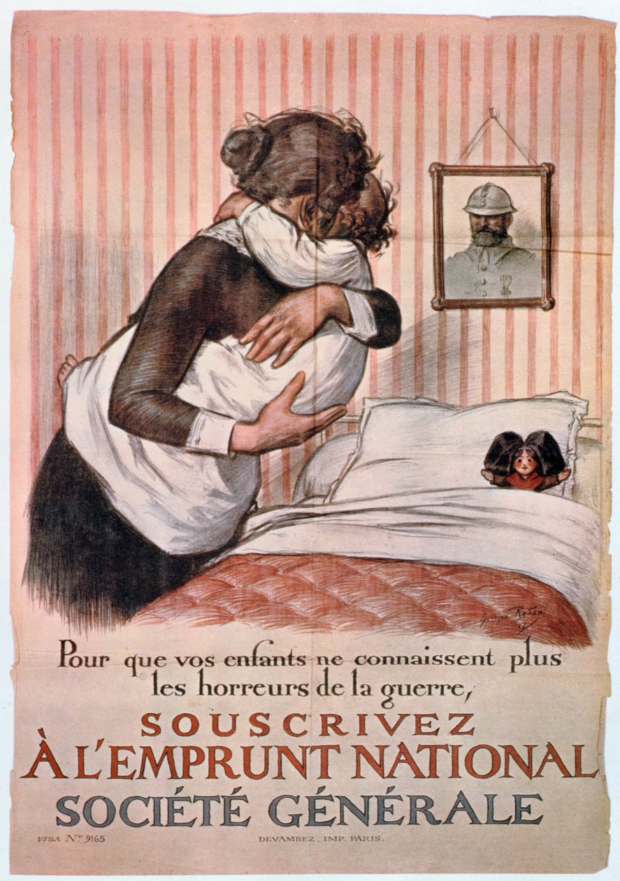 Plakat do pożyczki narodowej, I wojna światowa, Francja (patrz także 182121) autorstwa Georges Redon