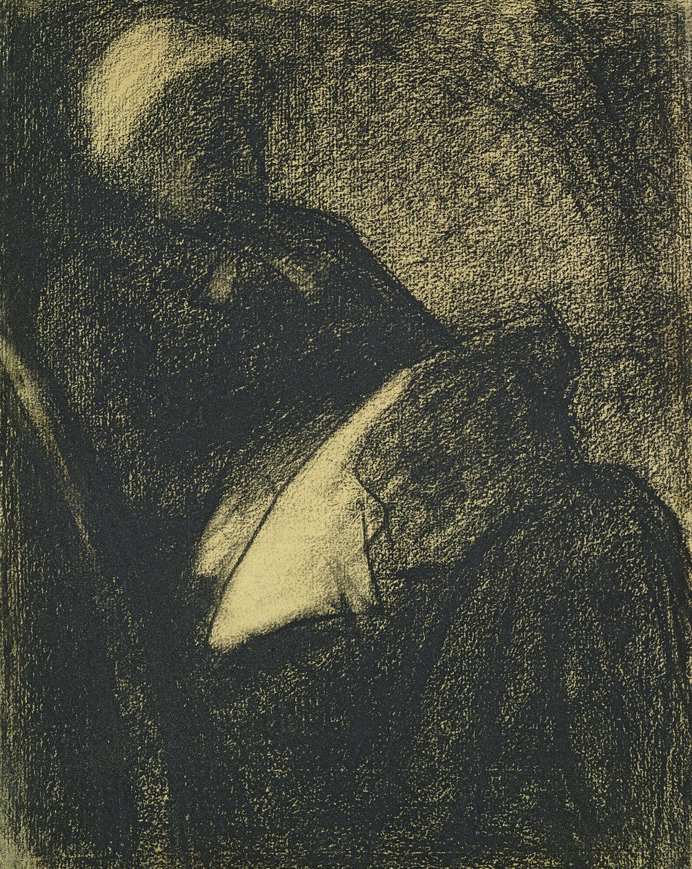 Hafciarka, 1882 (węgiel na papierze) autorstwa Georges Seurat