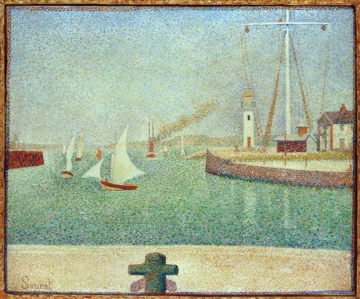 Wejście do portu Honfleur autorstwa Georges Seurat