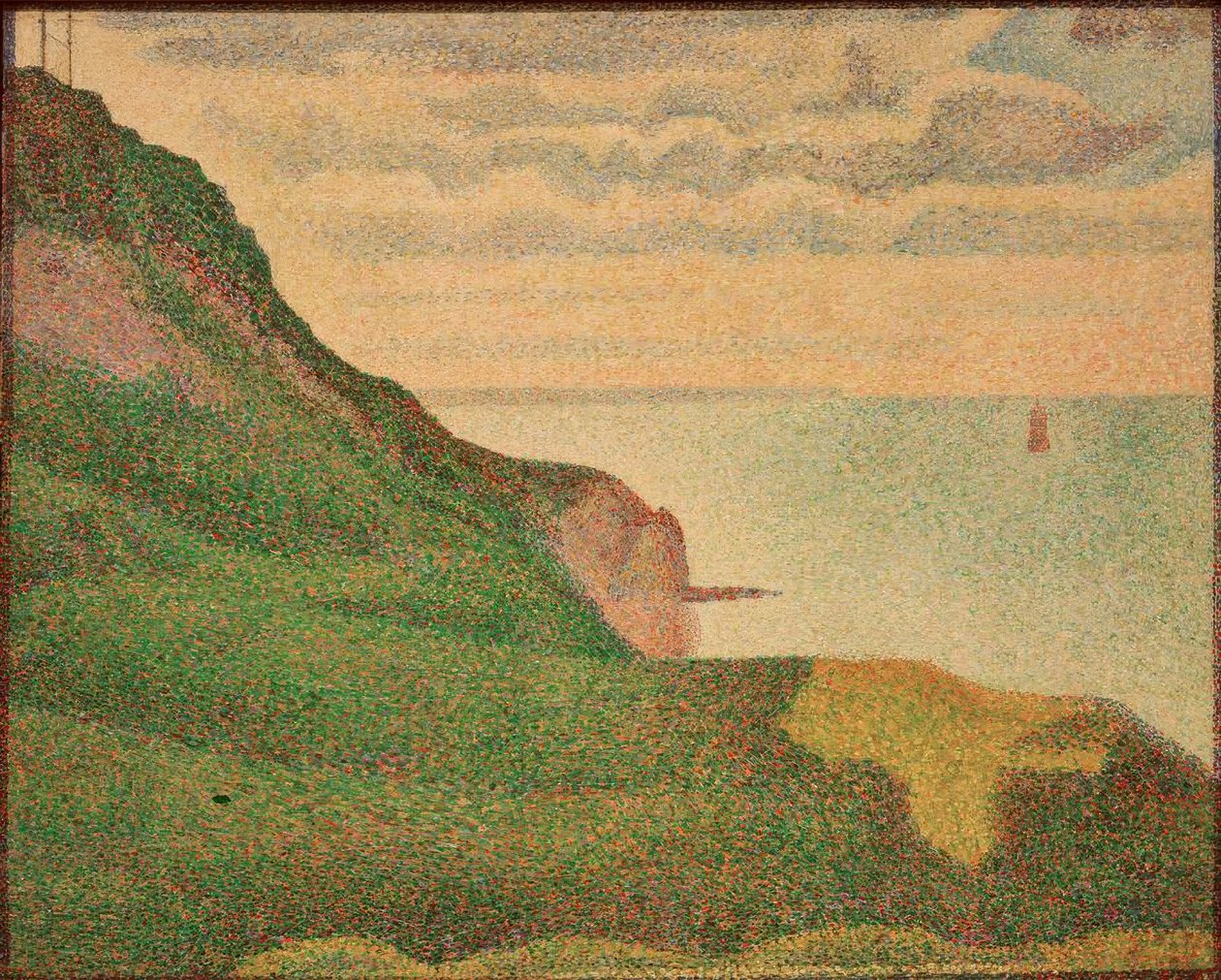 Nadmorski krajobraz w pobliżu Porten-Bessin w Normandii autorstwa Georges Seurat