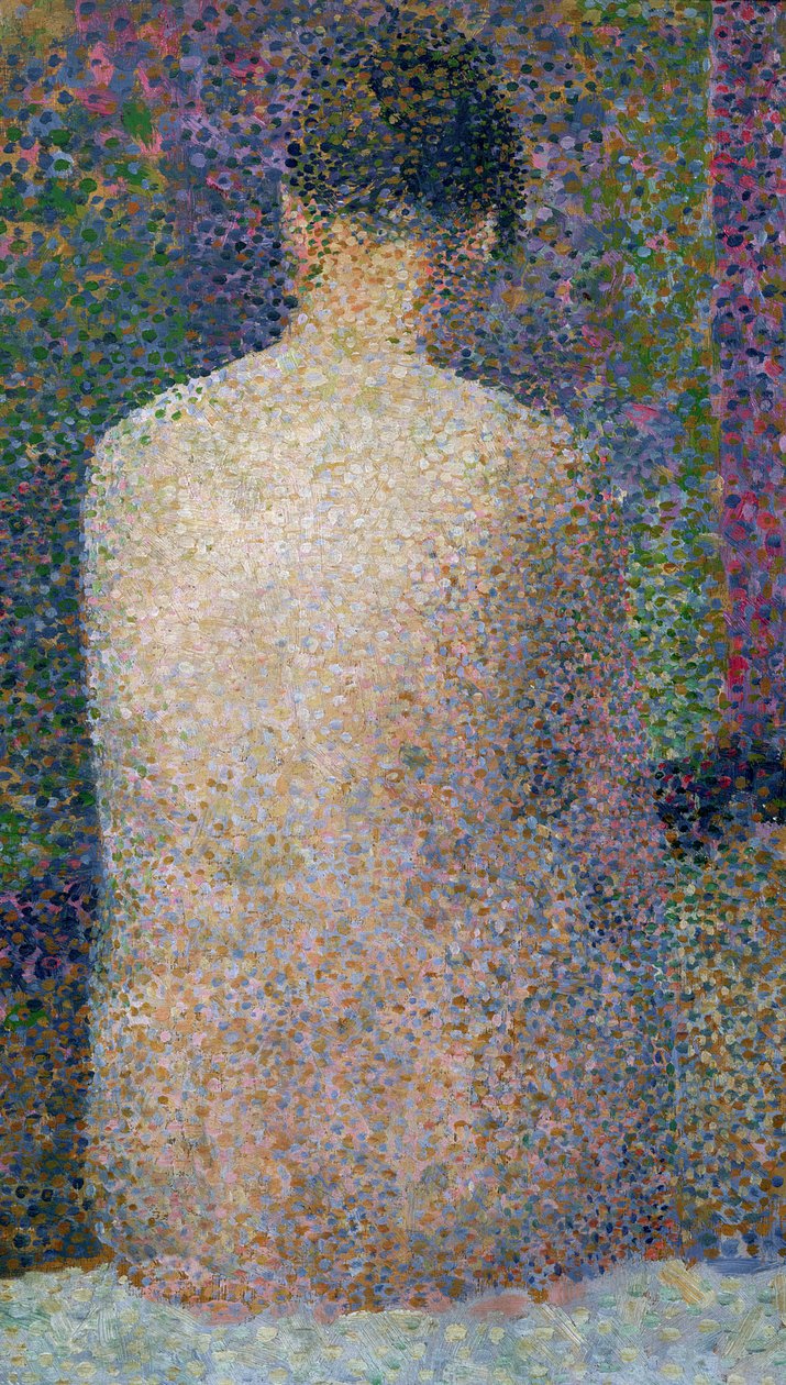 Model z tyłu, 1886 autorstwa Georges Seurat