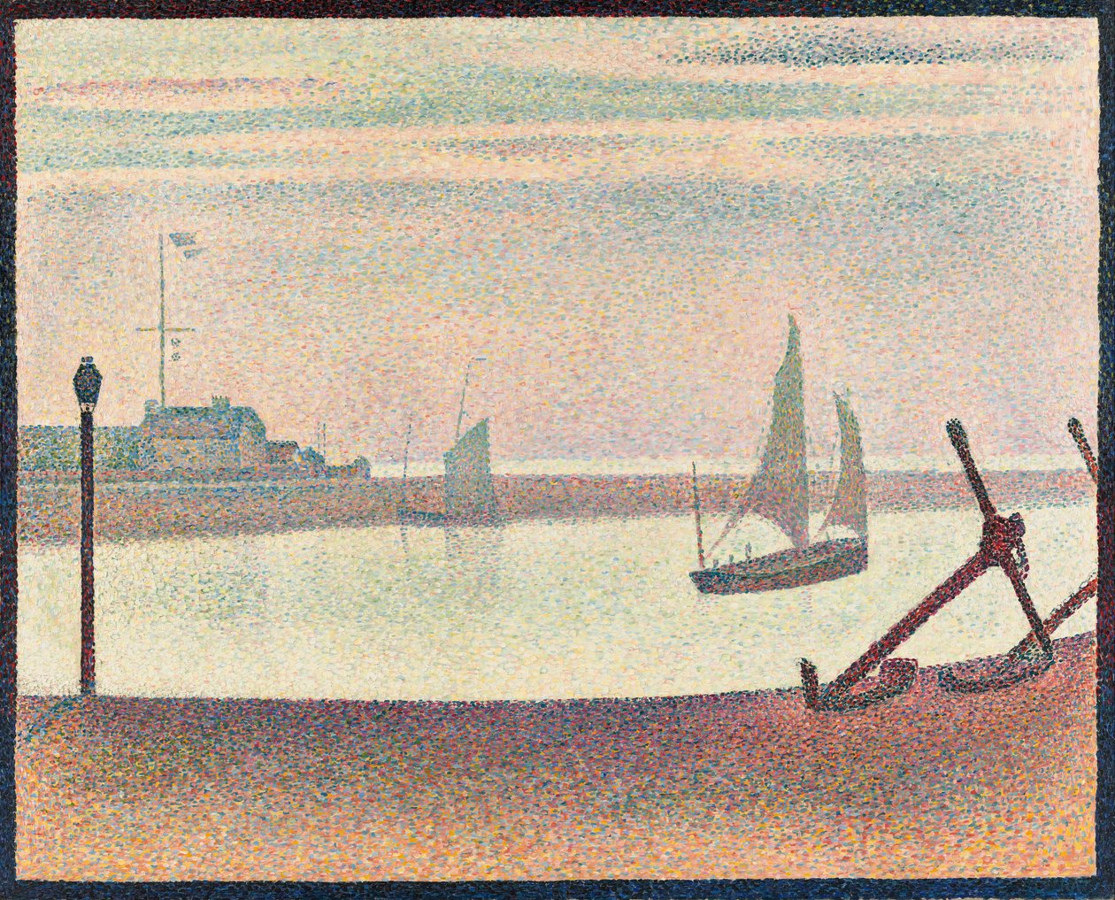 Kanał w Gravelines, wieczór autorstwa Georges Seurat