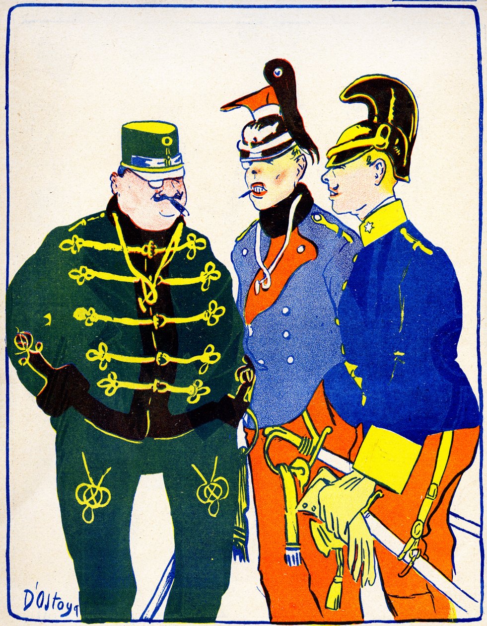 Austria mobilizuje swoje wojska, 1908 r. . autorstwa Georges d 1878 1937 Ostoya