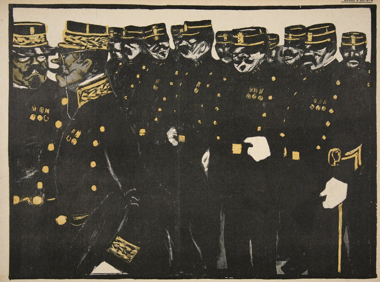 Inspekcja linii funkcjonariuszy policji, ilustracja z „L