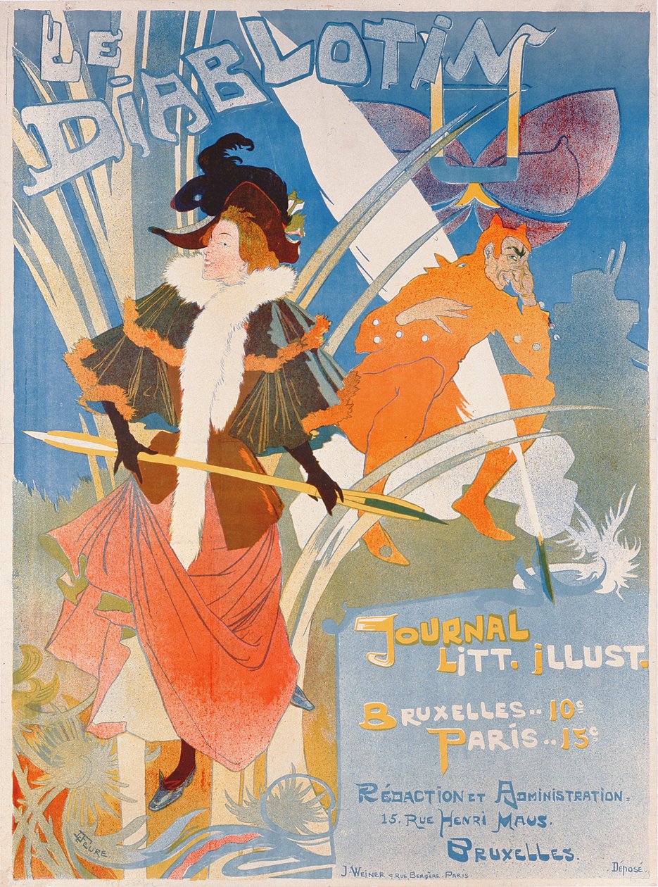 Ilustracja na okładce magazynu „Le Diablotin” autorstwa Georges de Feure