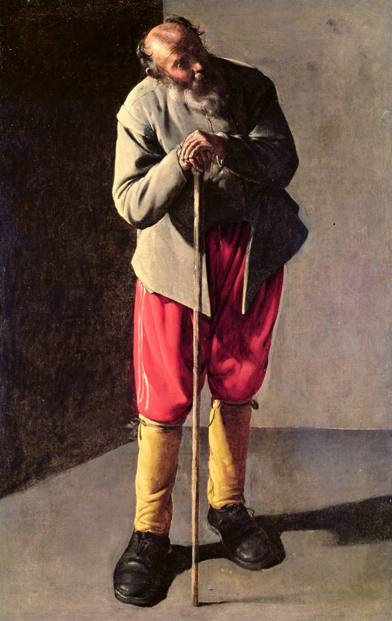 Stary człowiek, ok. 1618-19 autorstwa Georges de La Tour