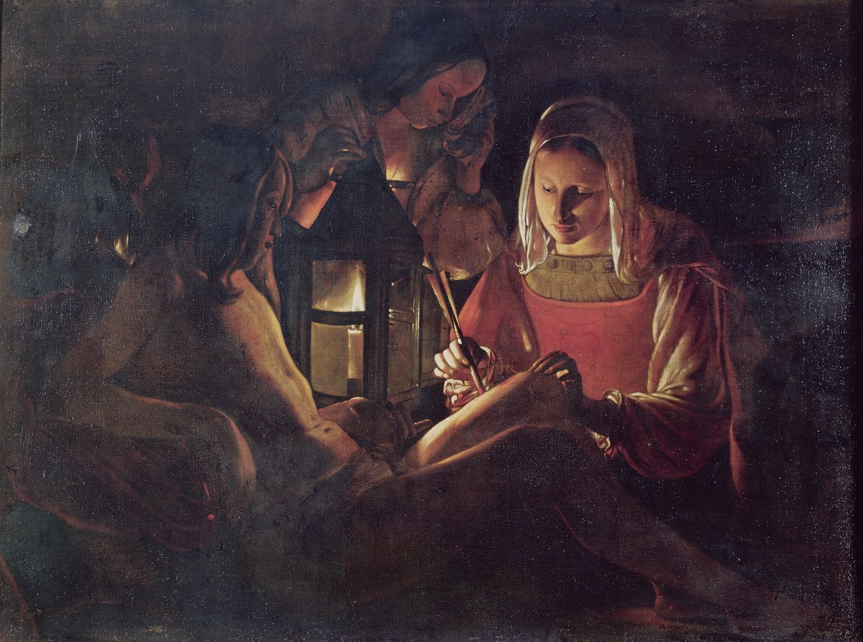 Św. Sebastian pod opieką Ireny, ok. 1638-39 autorstwa Georges de La Tour