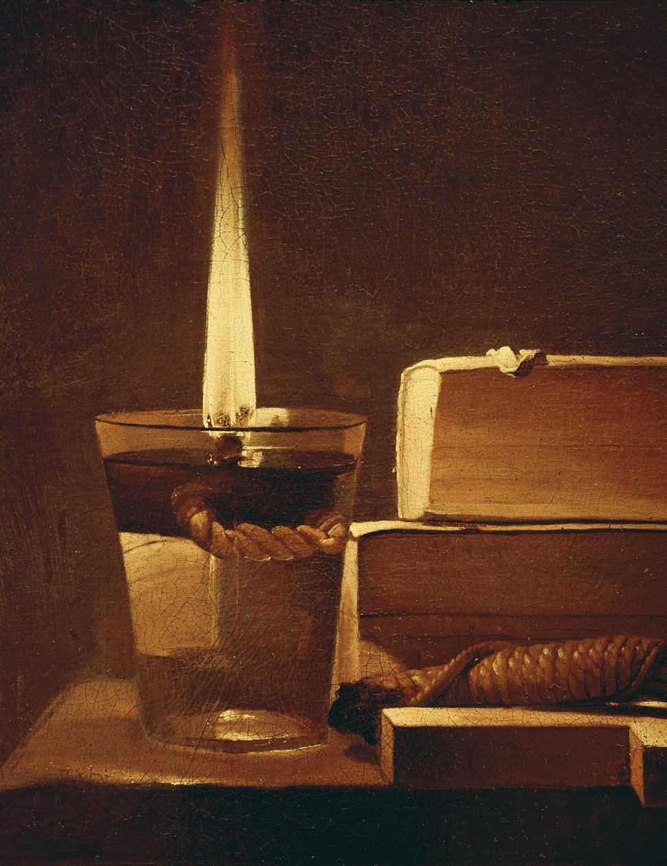 Światło nocne, 1630-35 (detal z 93782) autorstwa Georges de La Tour