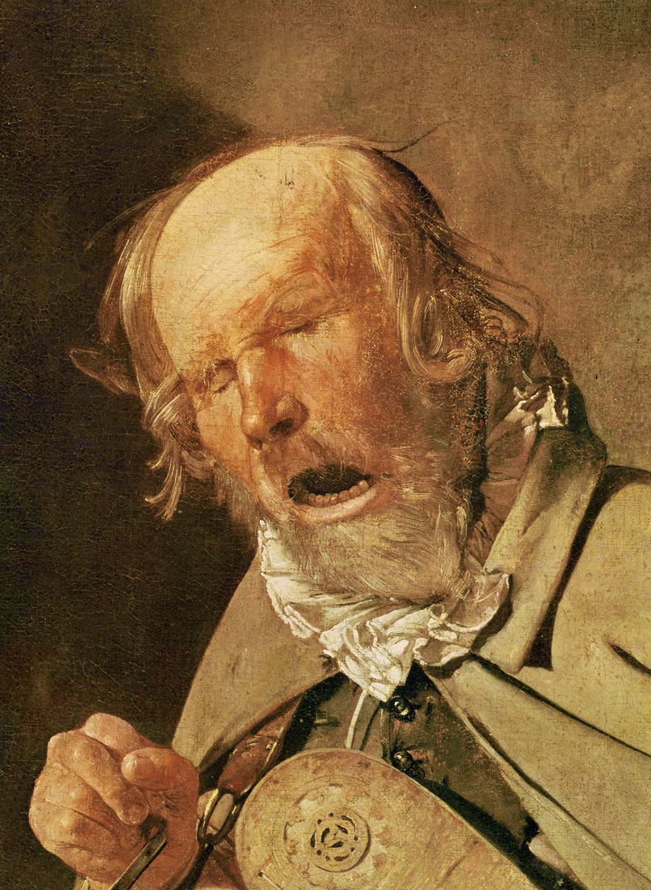 Lirnik, detal głowy, ok. 1620-25 autorstwa Georges de La Tour