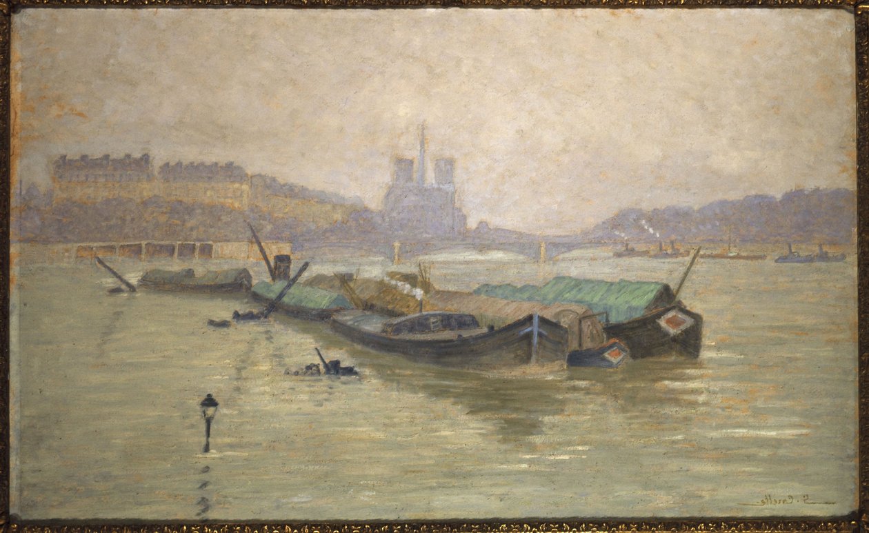 Ile Saint-Louis i Notre-Dame, widok z Pont d