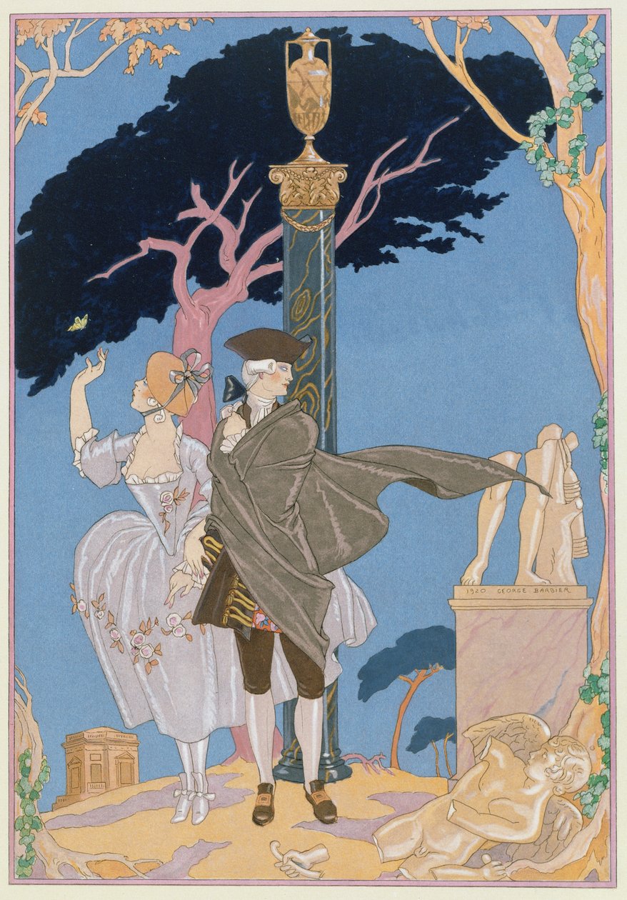 Broken Hearts, Broken Statues, ilustracja do „Fetes Galantes” Paula Verlaine