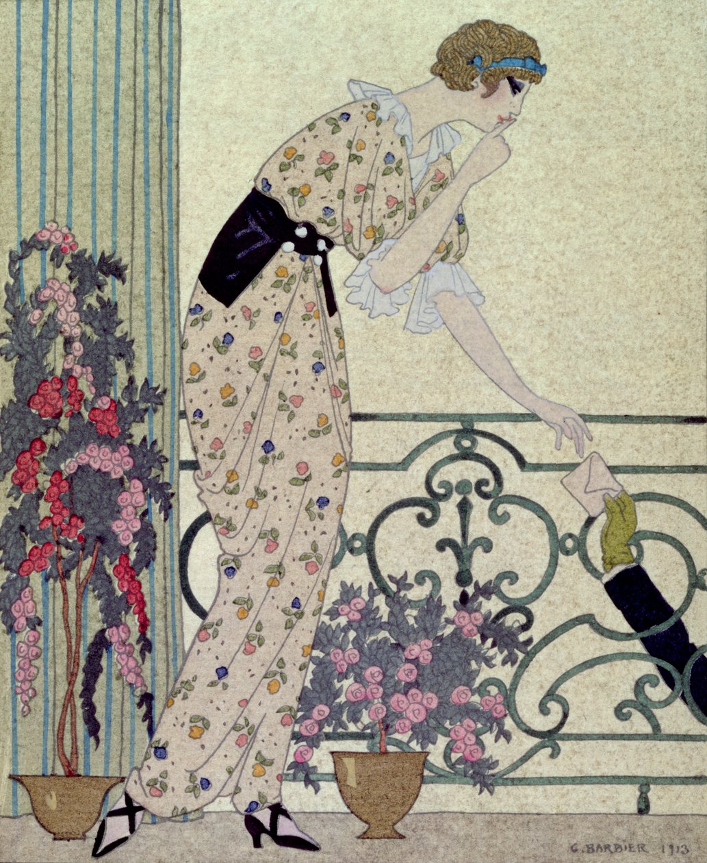 "Gazette du Bon Ton", tabliczka kostiumowa z "N