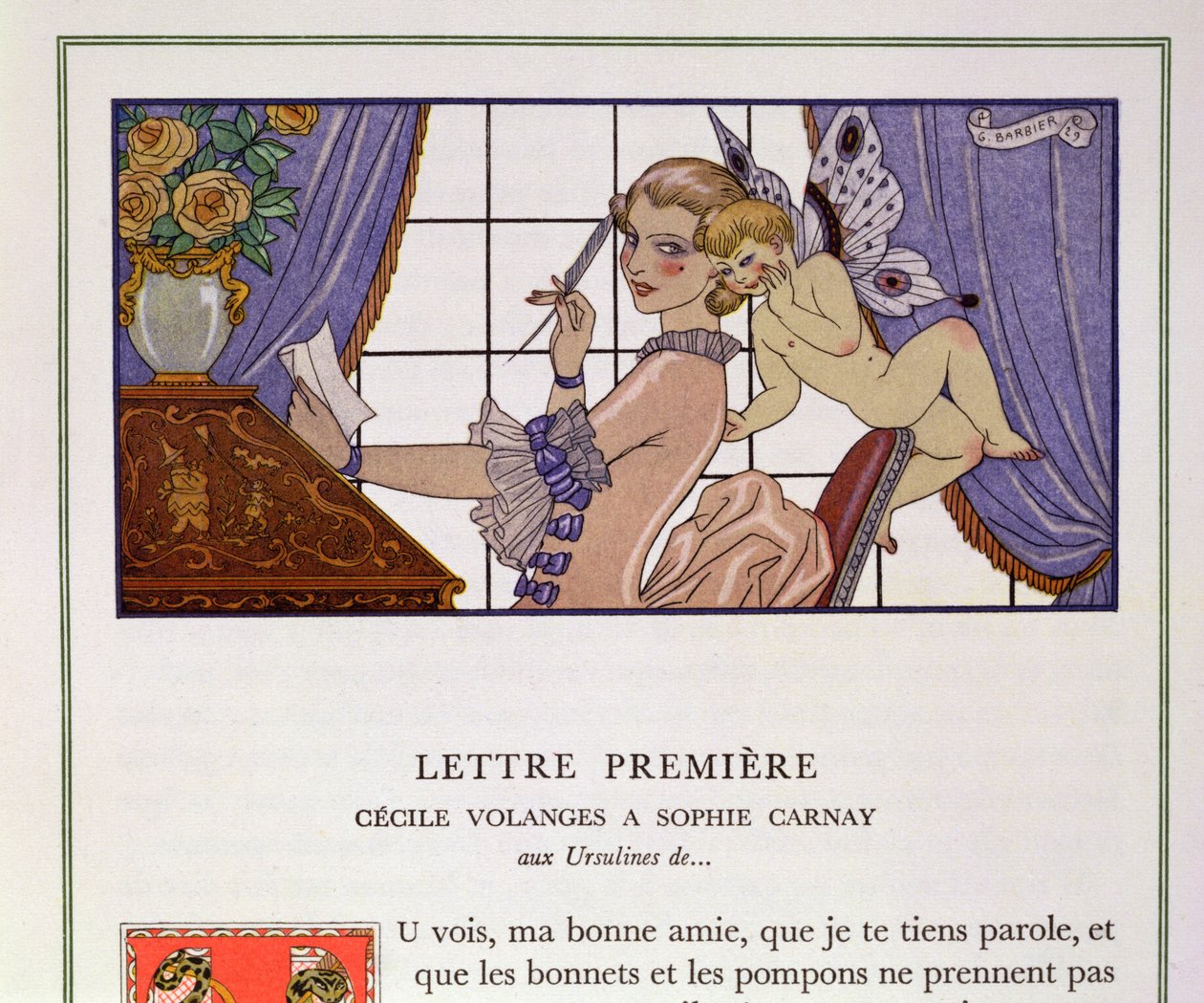 Pierwszy list, ilustracja z „Les Liaisons Dangereuses” Pierre