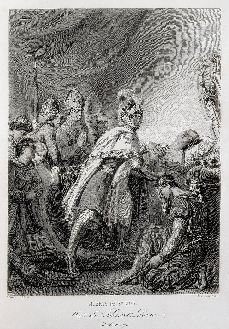 Ludwik IX, święty Ludwik z Francji (rycina) autorstwa Georges (after) Rouget