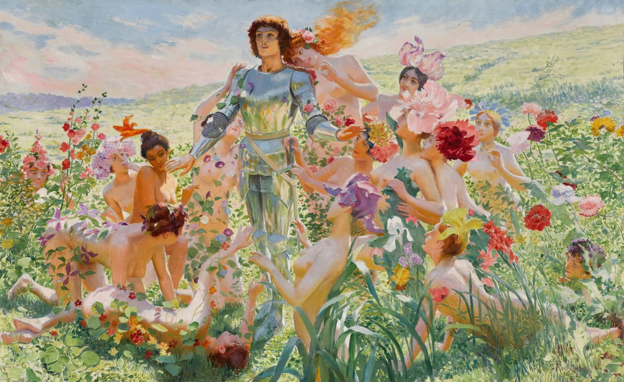 Rycerz Kwiatów, 1894. autorstwa Georges Antoine Rochegrosse