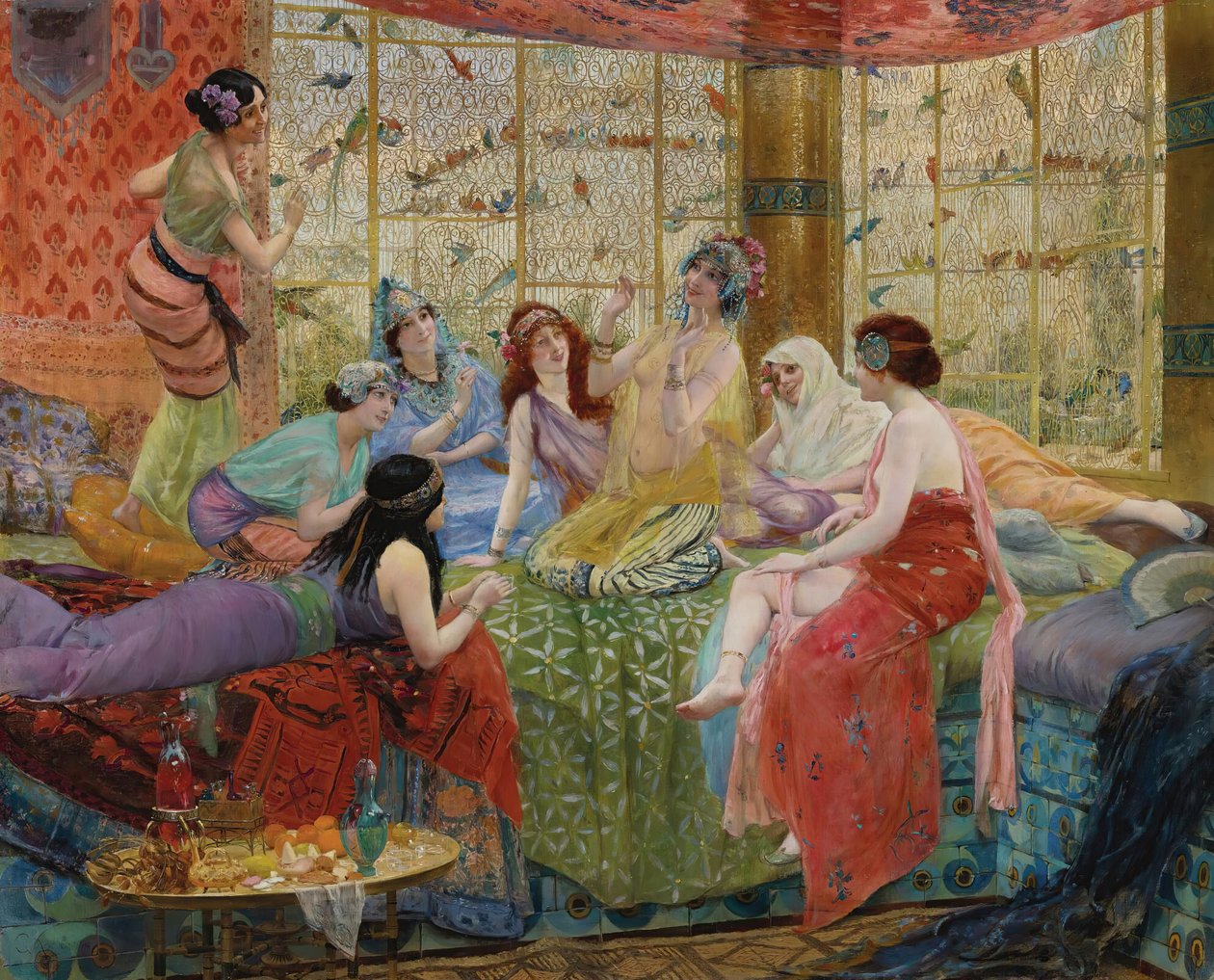 Gadające ptaki. autorstwa Georges Antoine Rochegrosse