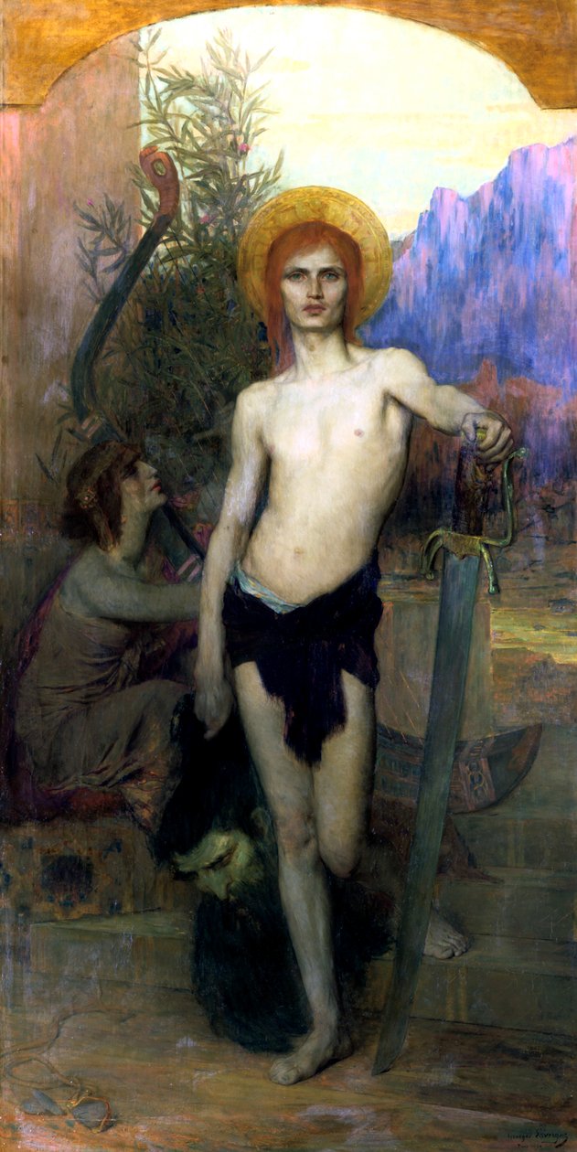 „Dawid z głową Goliata”, 1894 autorstwa Georges Auguste Elie Lavergne