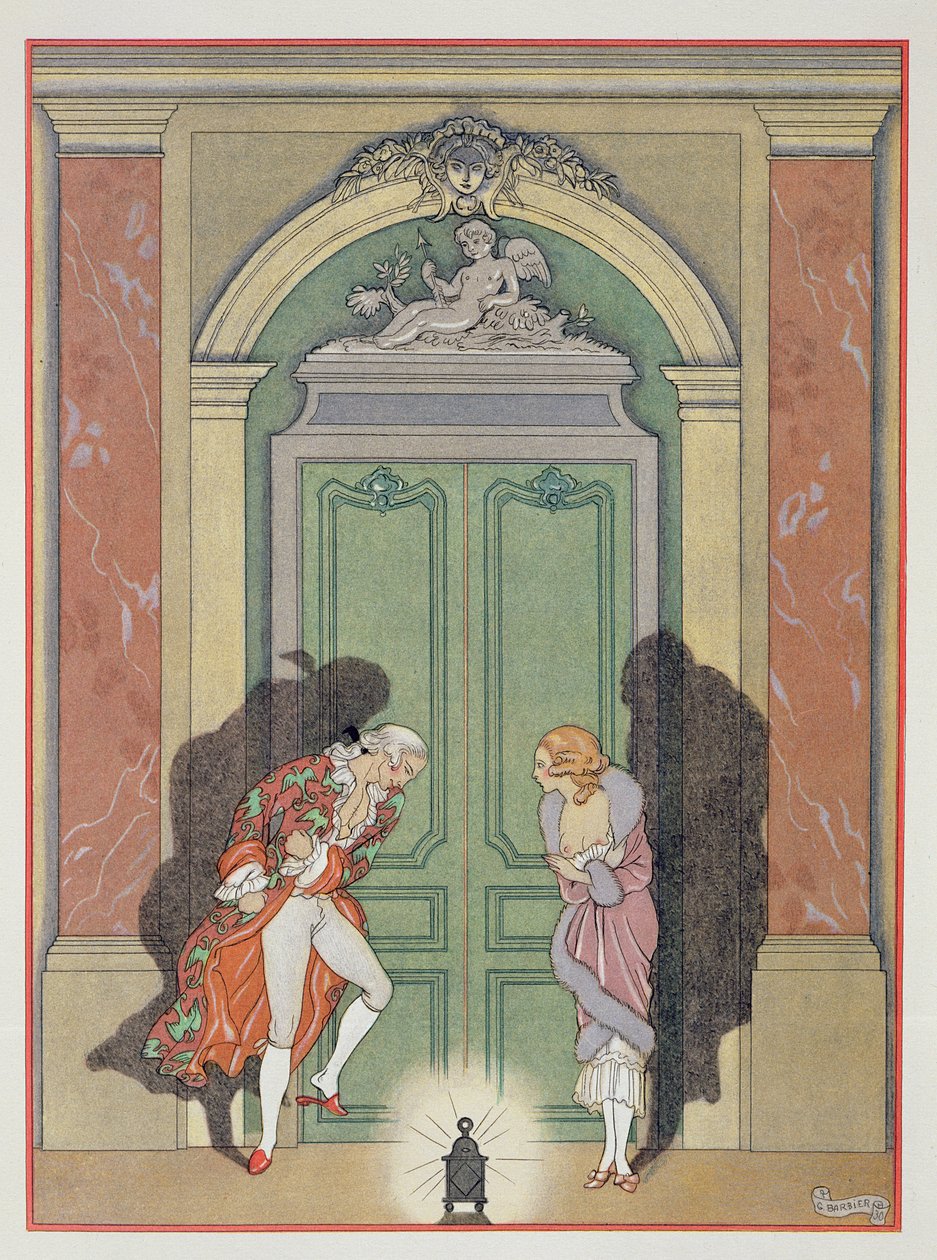 Para w blasku świec, ilustracja z „Les Liaisons Dangereuses” Pierre