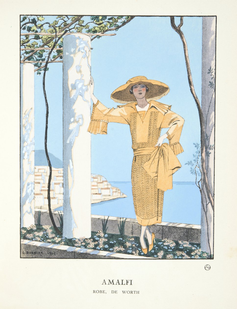 Amalfi, z kolekcji modnych talerzy autorstwa Georges Barbier