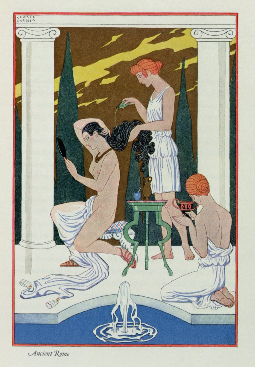 Starożytny Rzym, z „Sztuka perfum”, wyd. 1912 (odbitka w pochoirze) autorstwa Georges Barbier