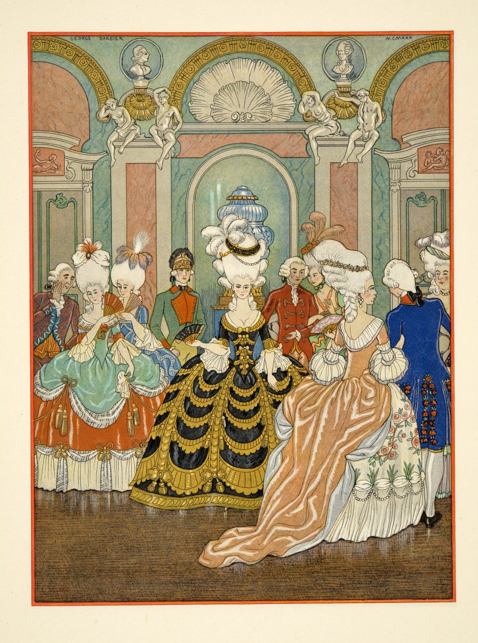 Scena balowa, ilustracja z „Niebezpiecznych związków” Pierre