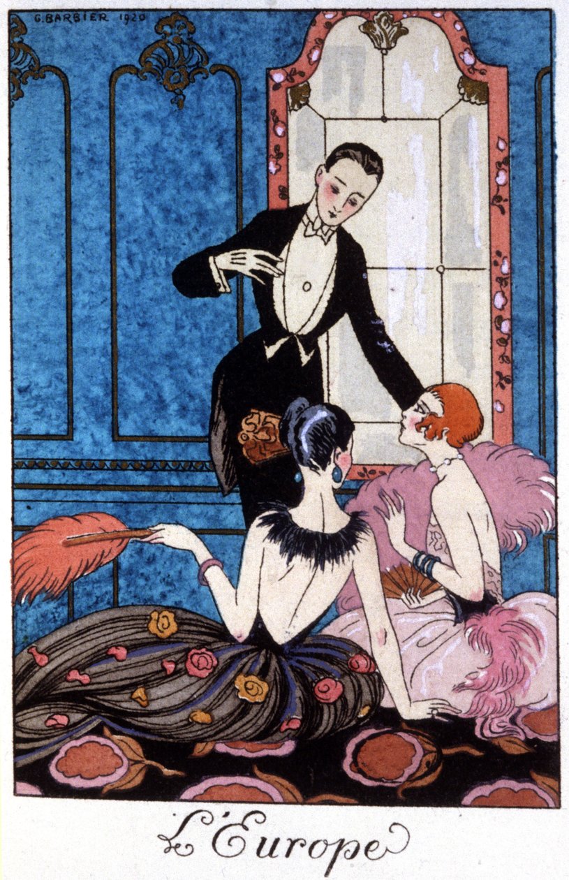Europa, początek XX wieku (ilustracja) autorstwa Georges Barbier