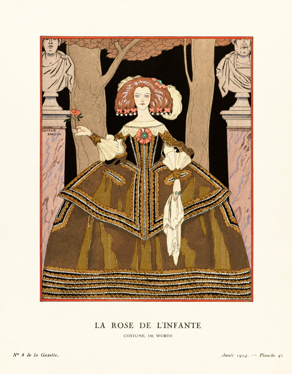 Ilustracja z Gazette du Bon Ton autorstwa Georges Barbier