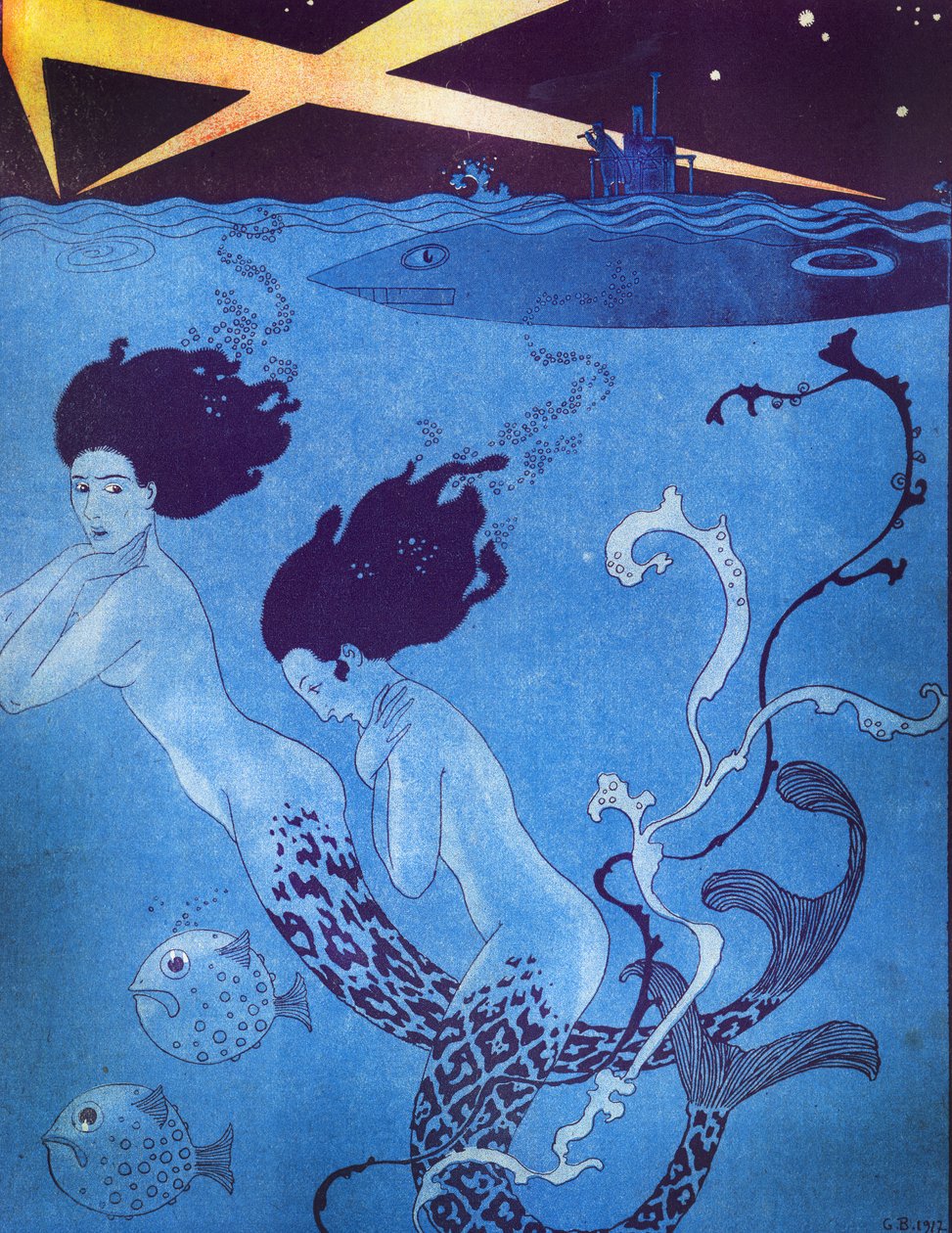 Ilustracja z „La Baionnette”, 29 marca 1917 (kolor lito) autorstwa Georges Barbier