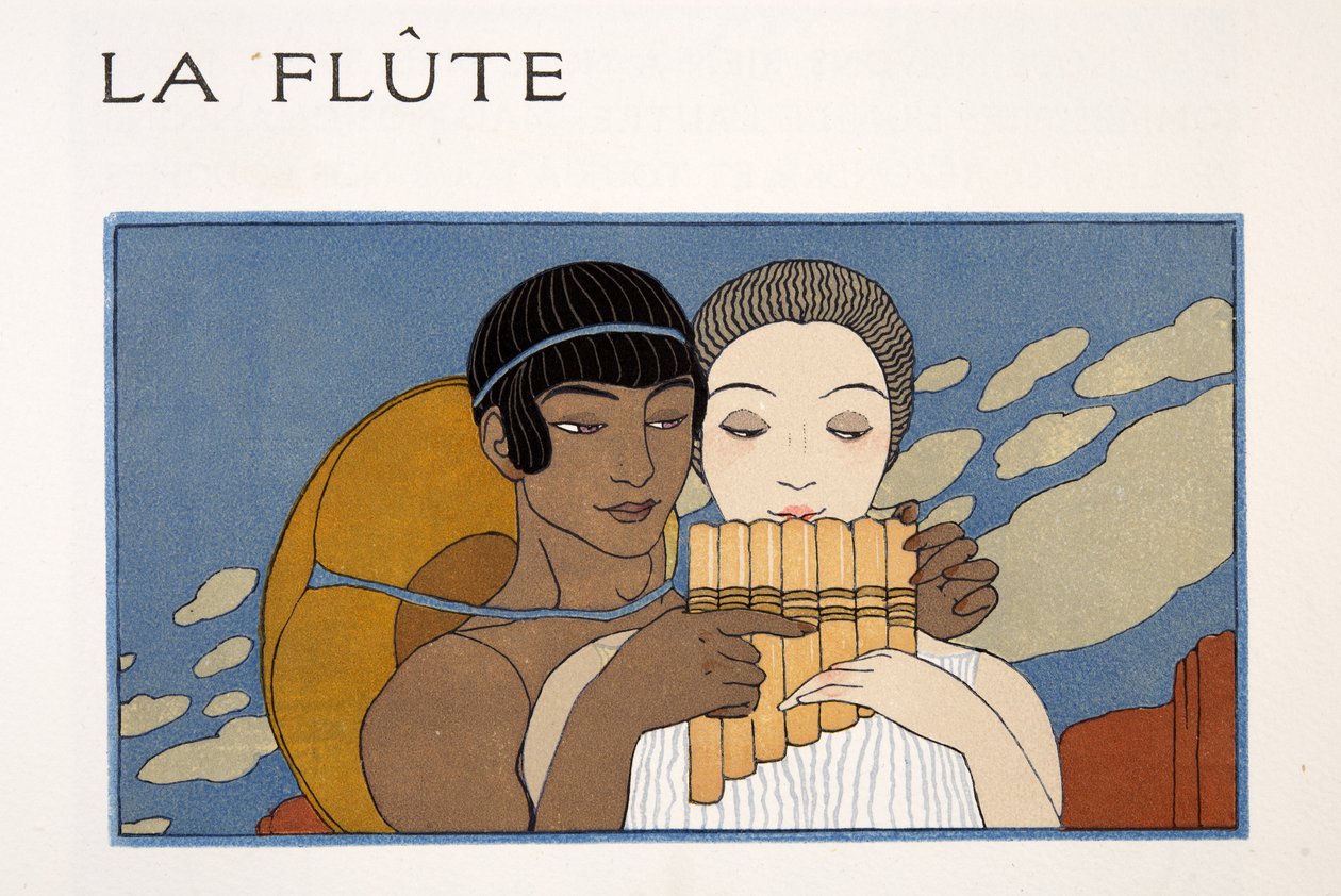 Flet, ilustracja z Les Chansons de Bilitis autorstwa Pierre