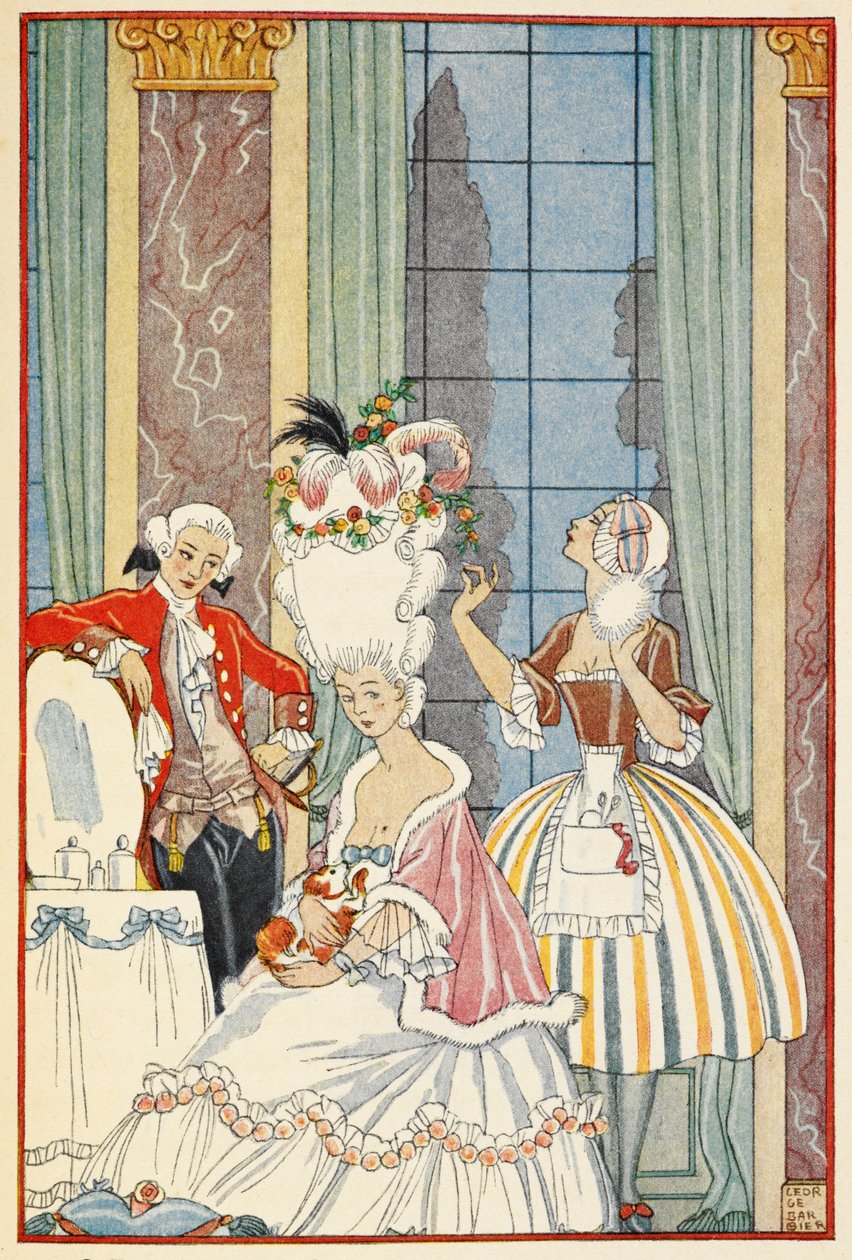 La France au 18me siècle. Arystokracja francuska XVIII wieku. autorstwa Georges Barbier