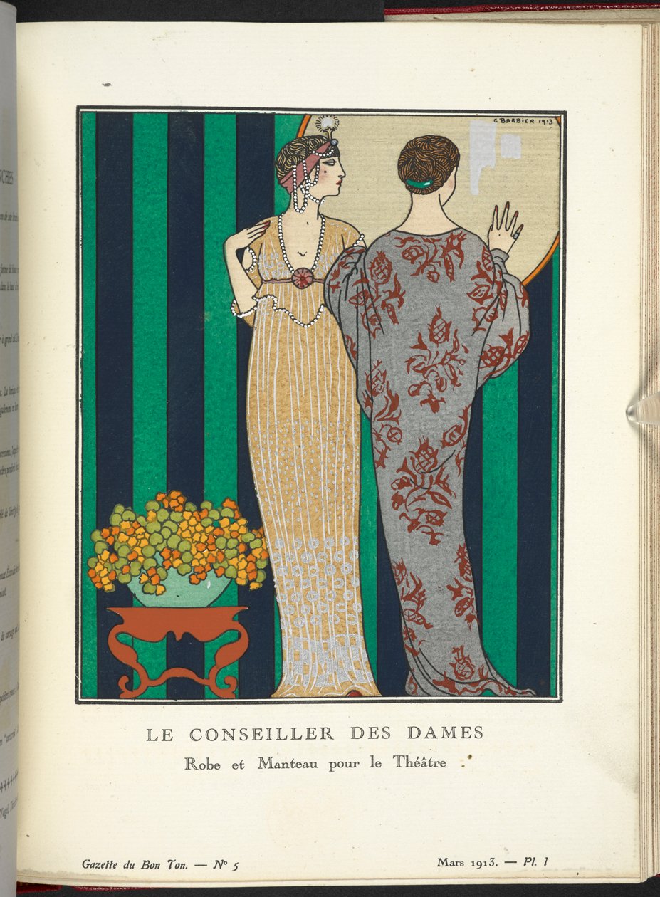 "Doradca Pań - Szata i Płaszcz dla Teatru." autorstwa Georges Barbier