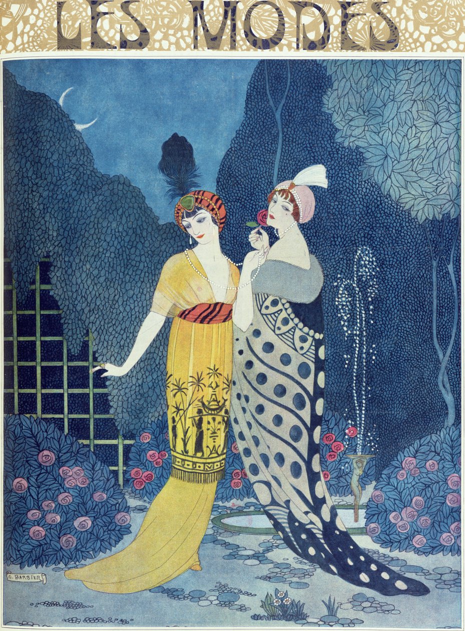 Les Modes (litografia kolorowa) autorstwa Georges Barbier