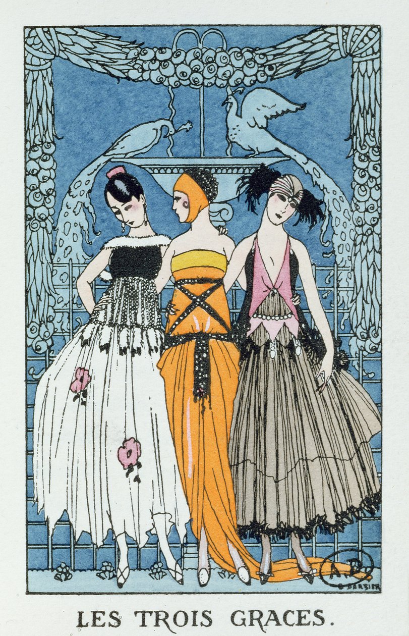 Trzy Gracje autorstwa Georges Barbier