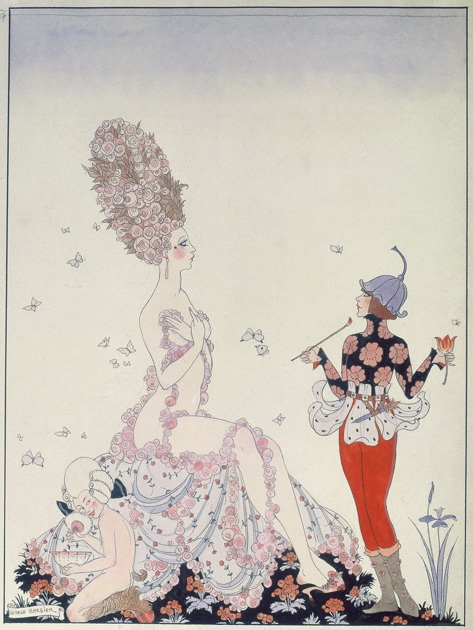 Matka Natura (pióro, tusz i akwarela na papierze) autorstwa Georges Barbier