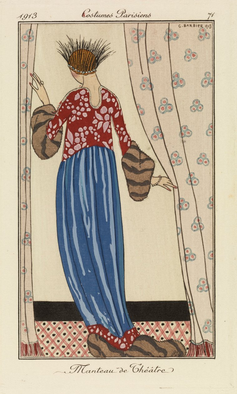 Talerz 71 z „Costumes Parisiens” autorstwa Georges Barbier
